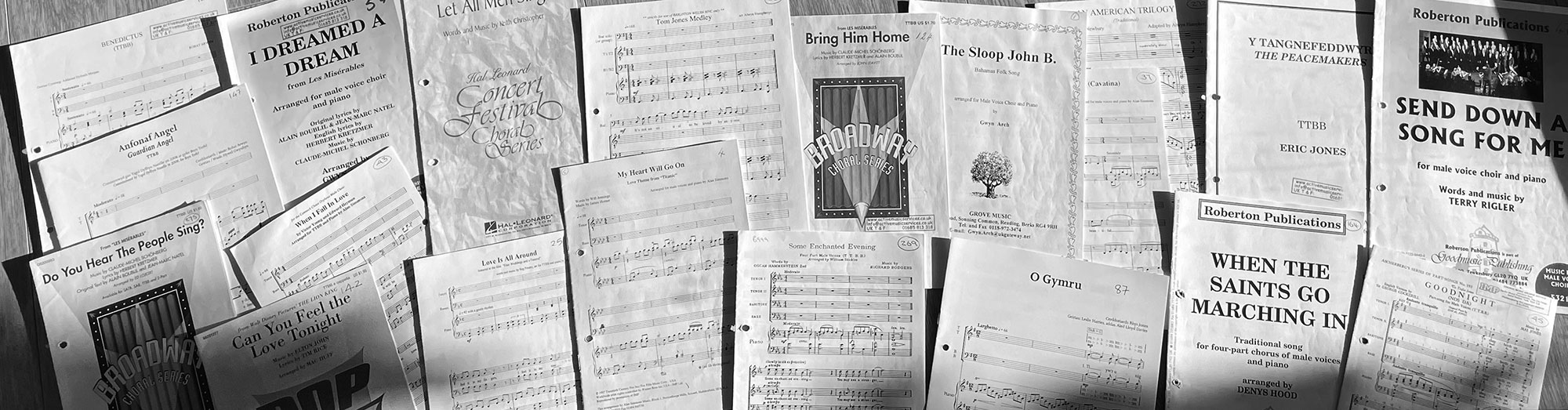 Choir music sheets
